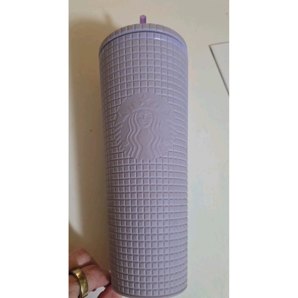 Starbucks 2021 Holiday Square Studded Cold‎ Cup Tumbler - 24oz Lavender Purple